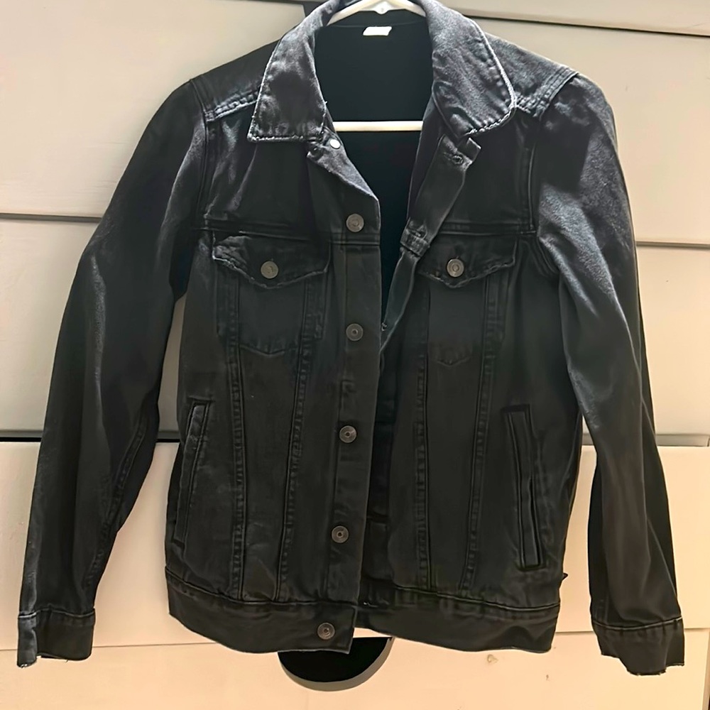 Black denim jacket